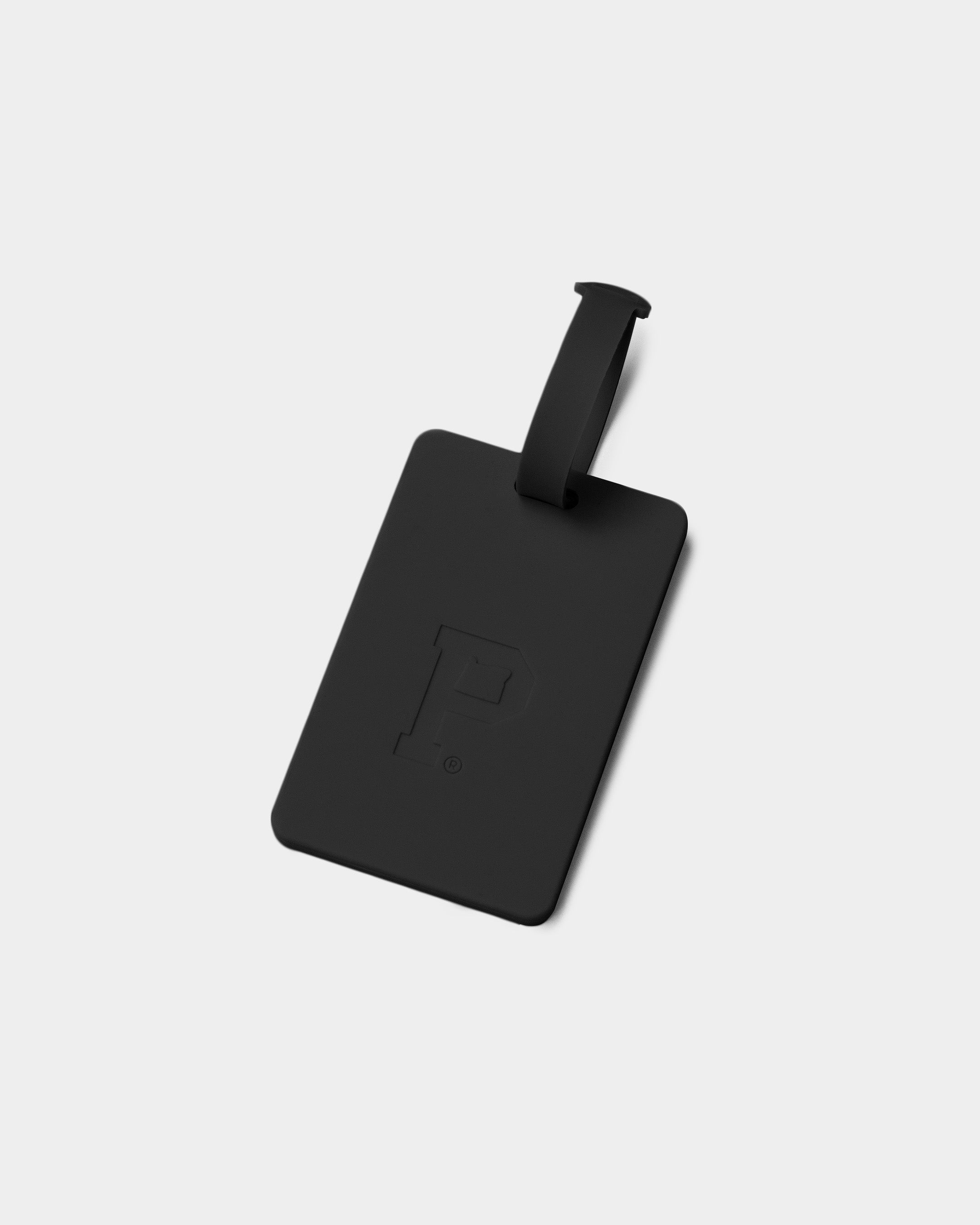 Black luggage tag travel accessory