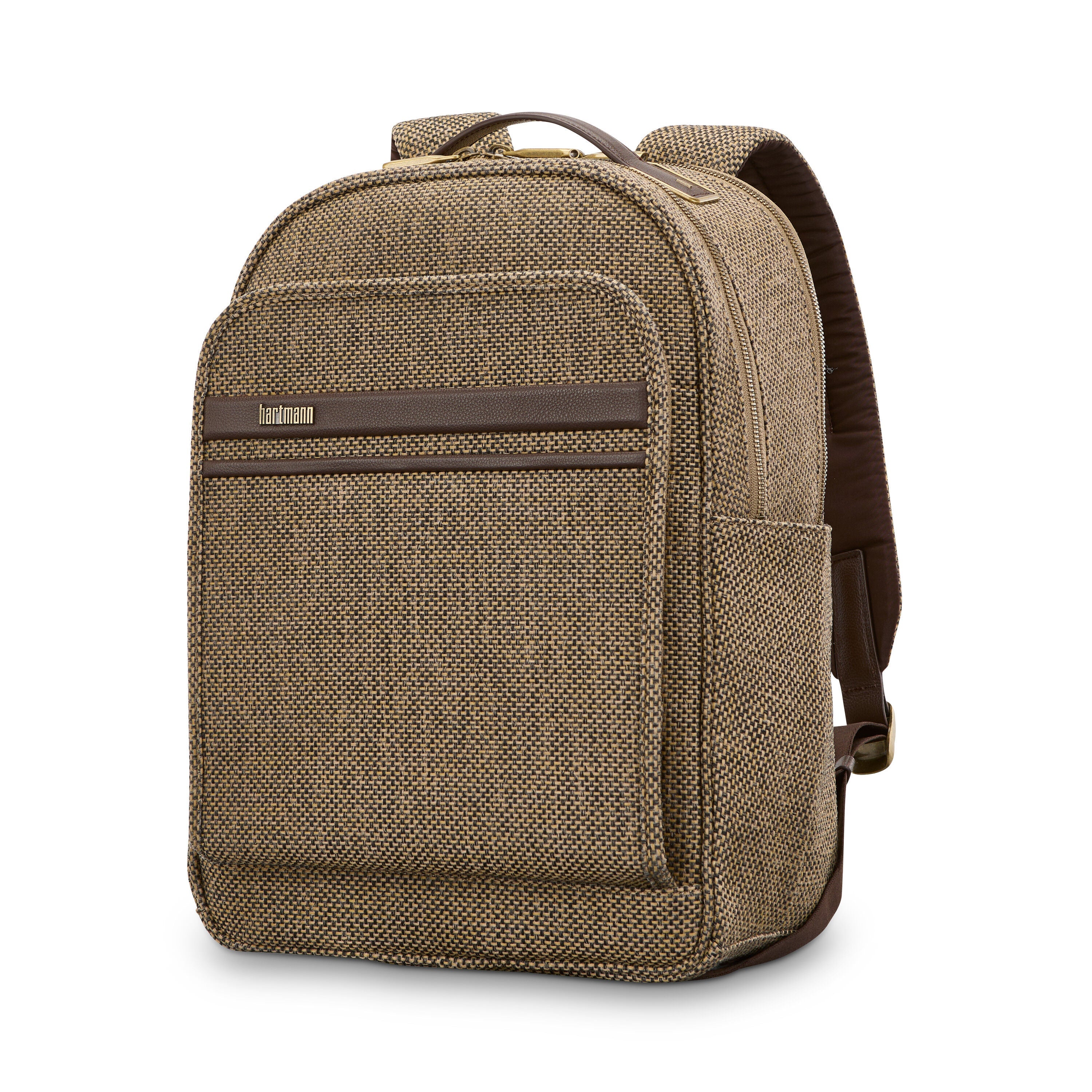 【良品】hartmann 2way ビジネスバッグ　A4可　ツイード　レザー　茶 Hartmann Tweed Travel Backpack – Voyage Luggage