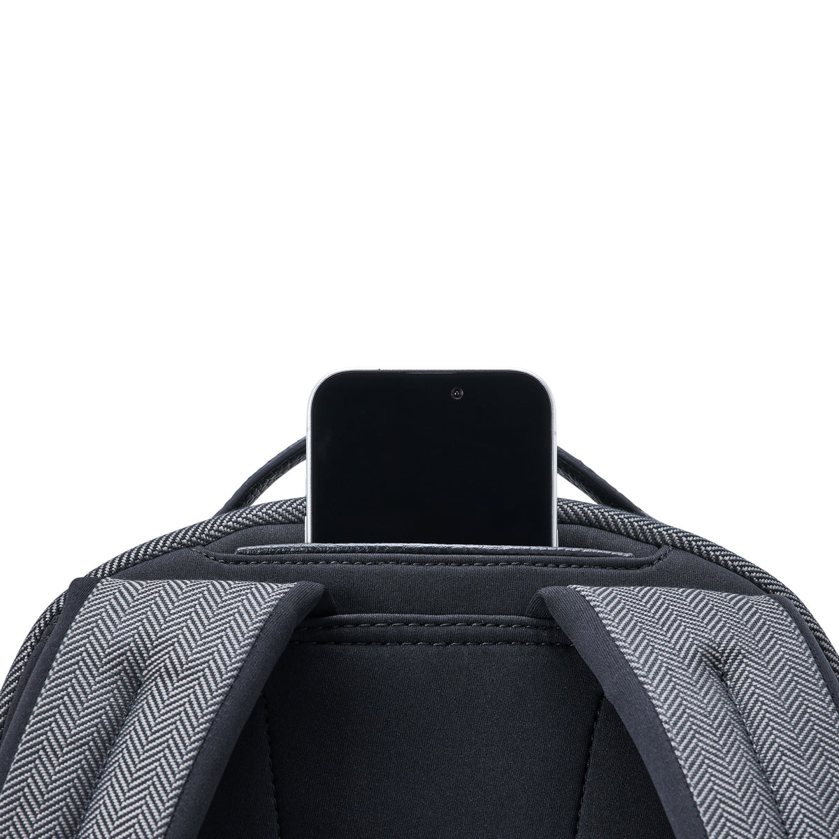 Hartmann Herringbone Backpack - Black Herringbone