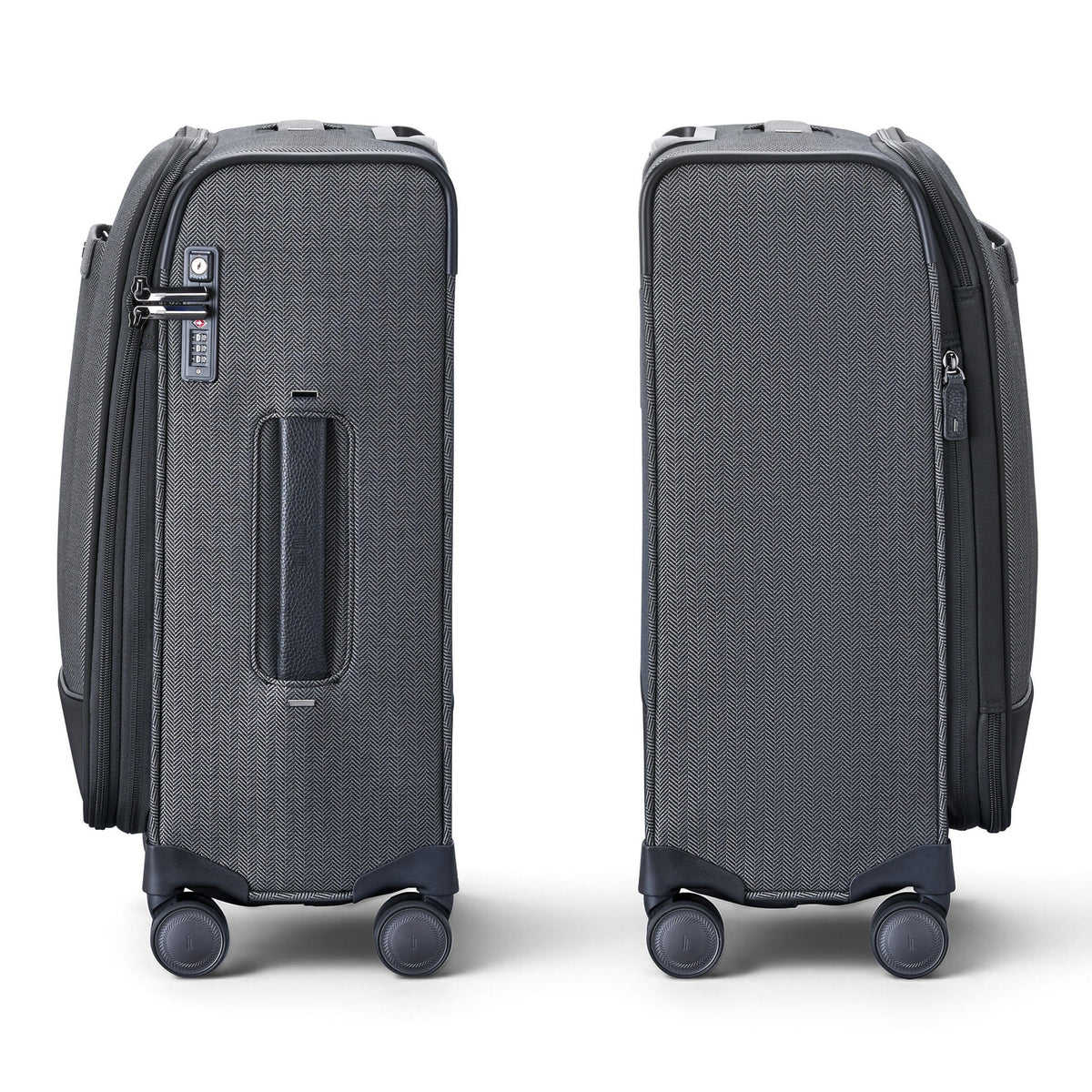 Hartmann Herringbone Domestic Expandable Spinner Carry-On - Black Herringbone