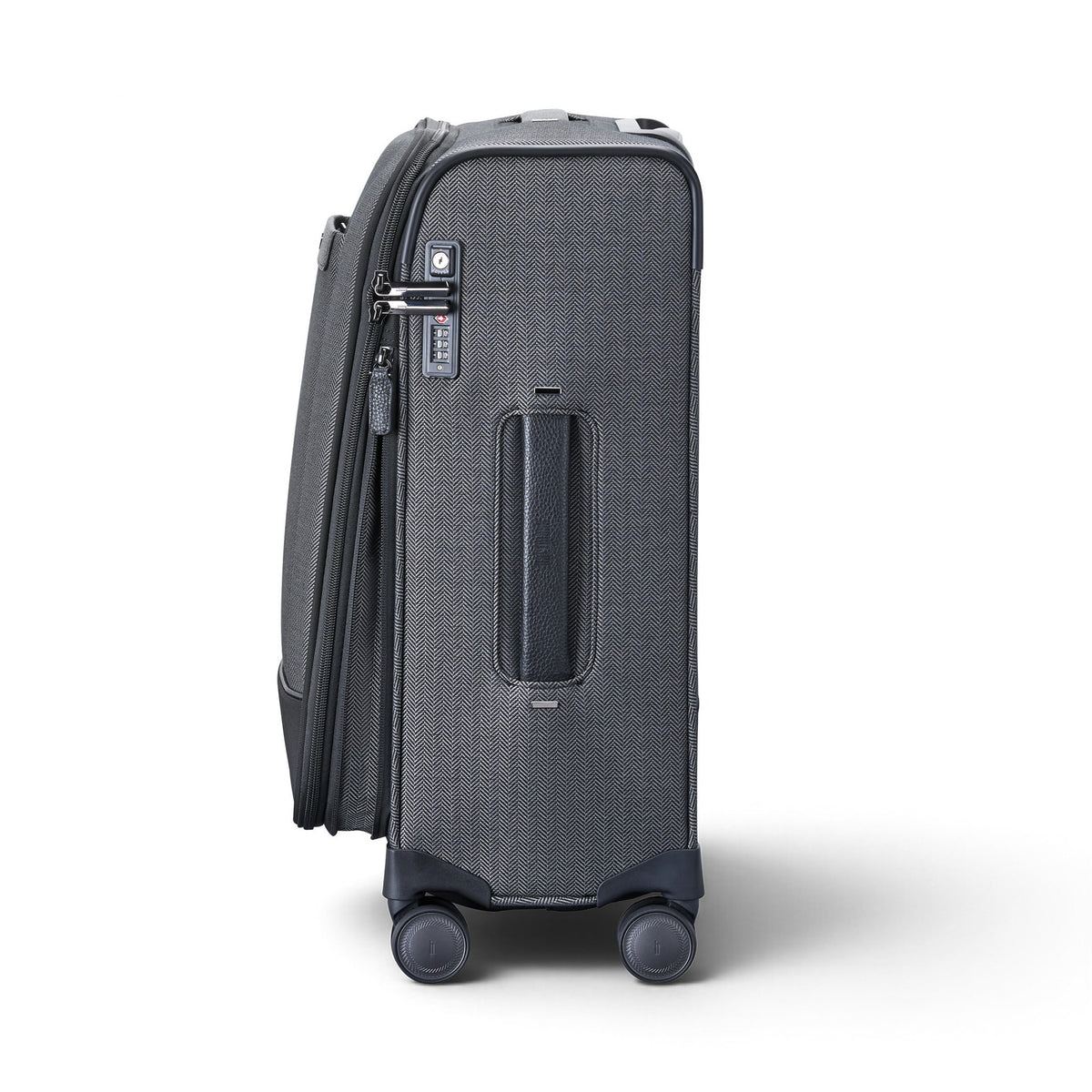 Hartmann Herringbone Domestic Expandable Spinner Carry-On - Black Herringbone