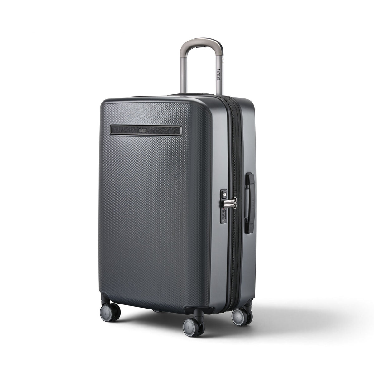 Hartmann Herringbone Hardside Medium Journey Expandable Spinner - Black Herringbone