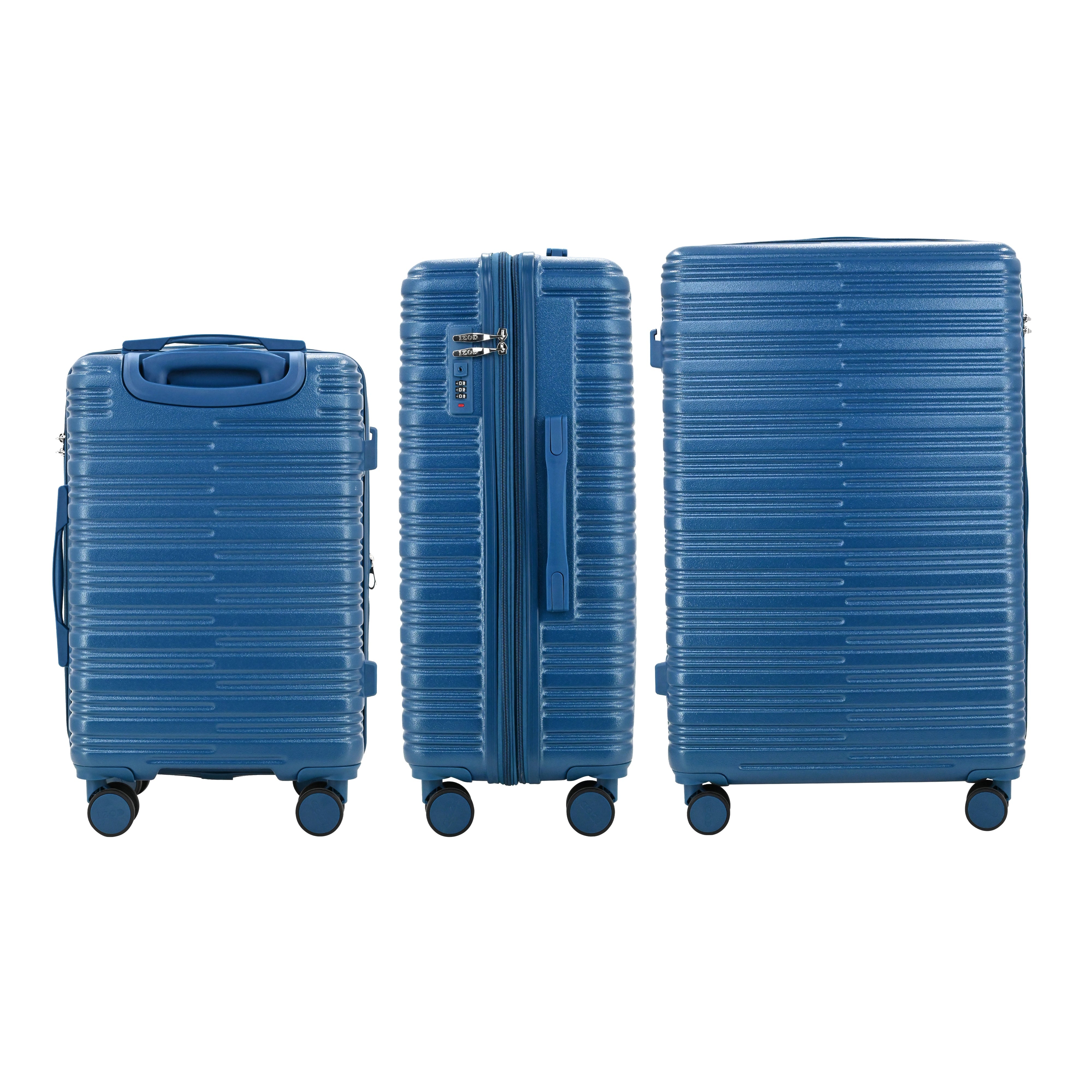 IZOD Romeo Lightweight Expandable ABS 3 Piece Luggage Set - 20", 24", and 28" Sizes with 360° Dual Spinning Wheels and Combo Lock