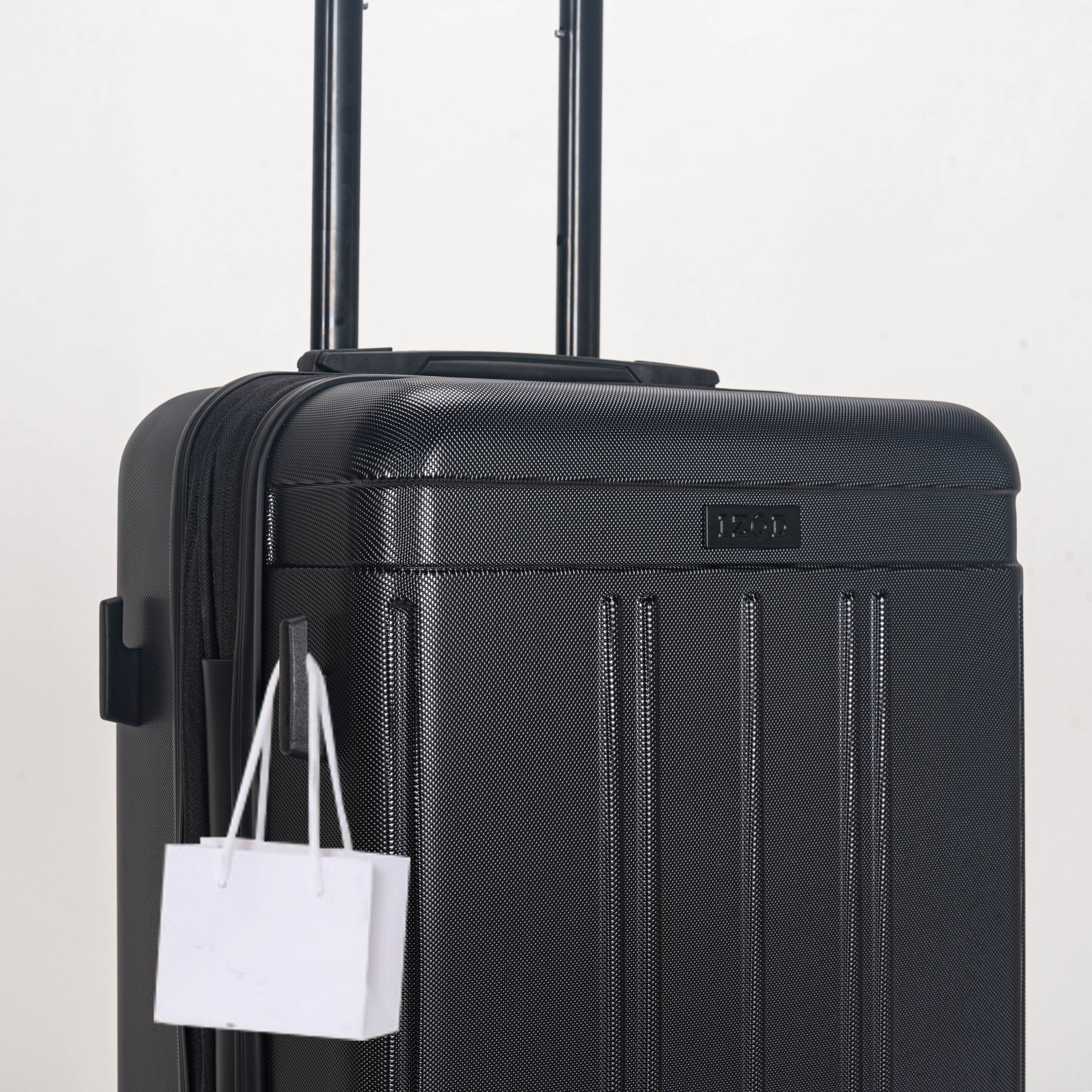 IZOD Zoe 3-Piece Luggage Set – Lightweight ABS Hard Shell Suitcases with 360° Spinner Wheels, Telescopic Handle & Expandable Design (28”/24”/20”)