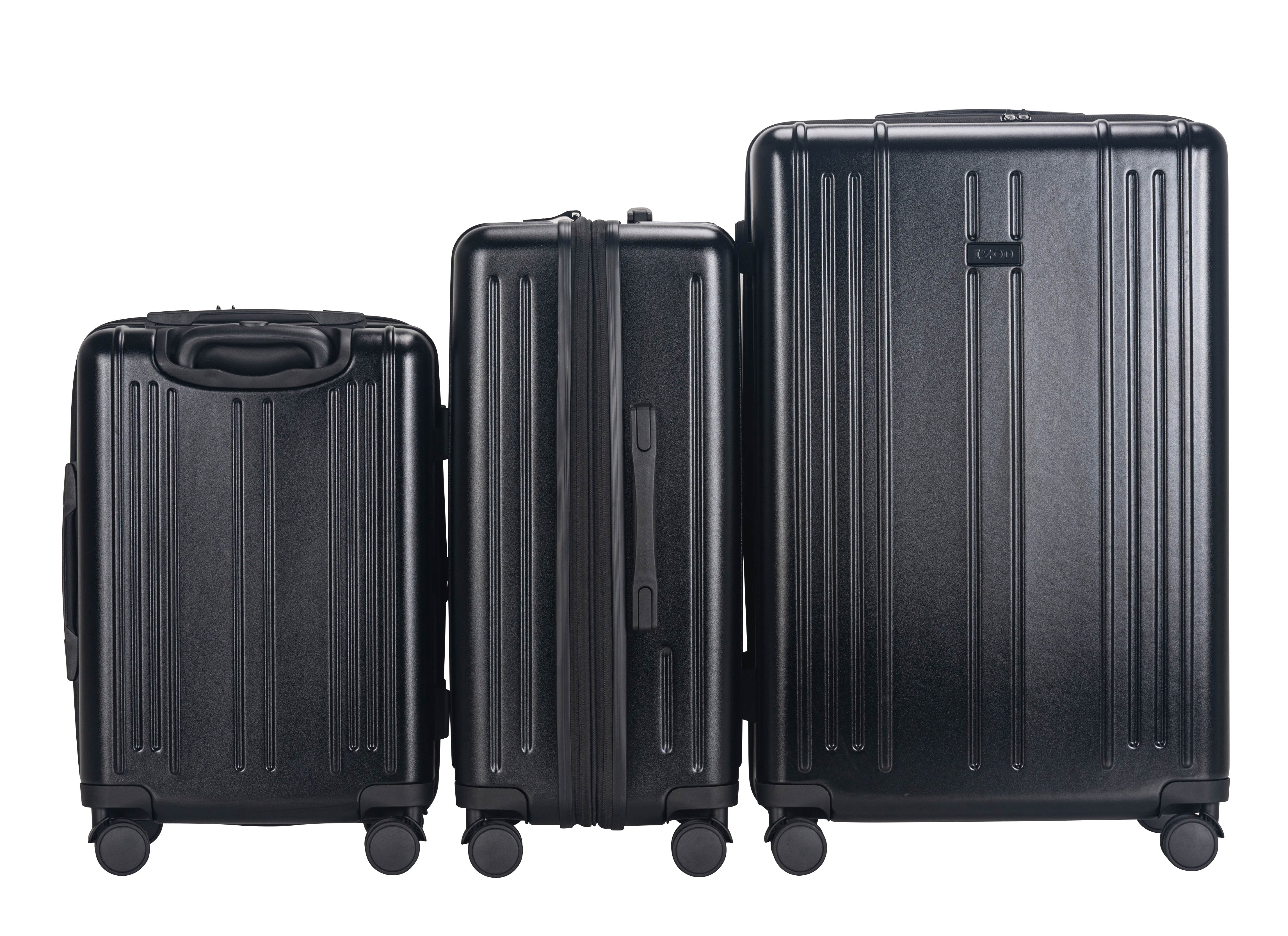 IZOD ISLA 3-Piece Luggage Set – Lightweight ABS Hard Shell Suitcases with 360° Spinner Wheels, Telescopic Handle & Expandable Design (28”/24”/20”)