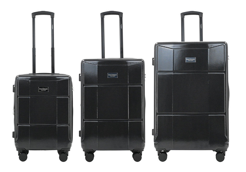 ISAAC MIZRAHI AERO 3-Piece Luggage Set – Lightweight Expandable ABS Hard Shell Suitcases with Spinner Wheels (28”/24”/20”) – Designer Travel Set