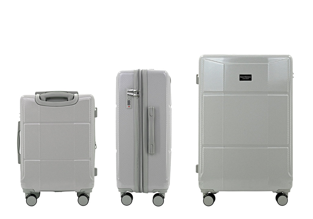 ISAAC MIZRAHI AERO 3-Piece Luggage Set – Lightweight Expandable ABS Hard Shell Suitcases with Spinner Wheels (28”/24”/20”) – Designer Travel Set