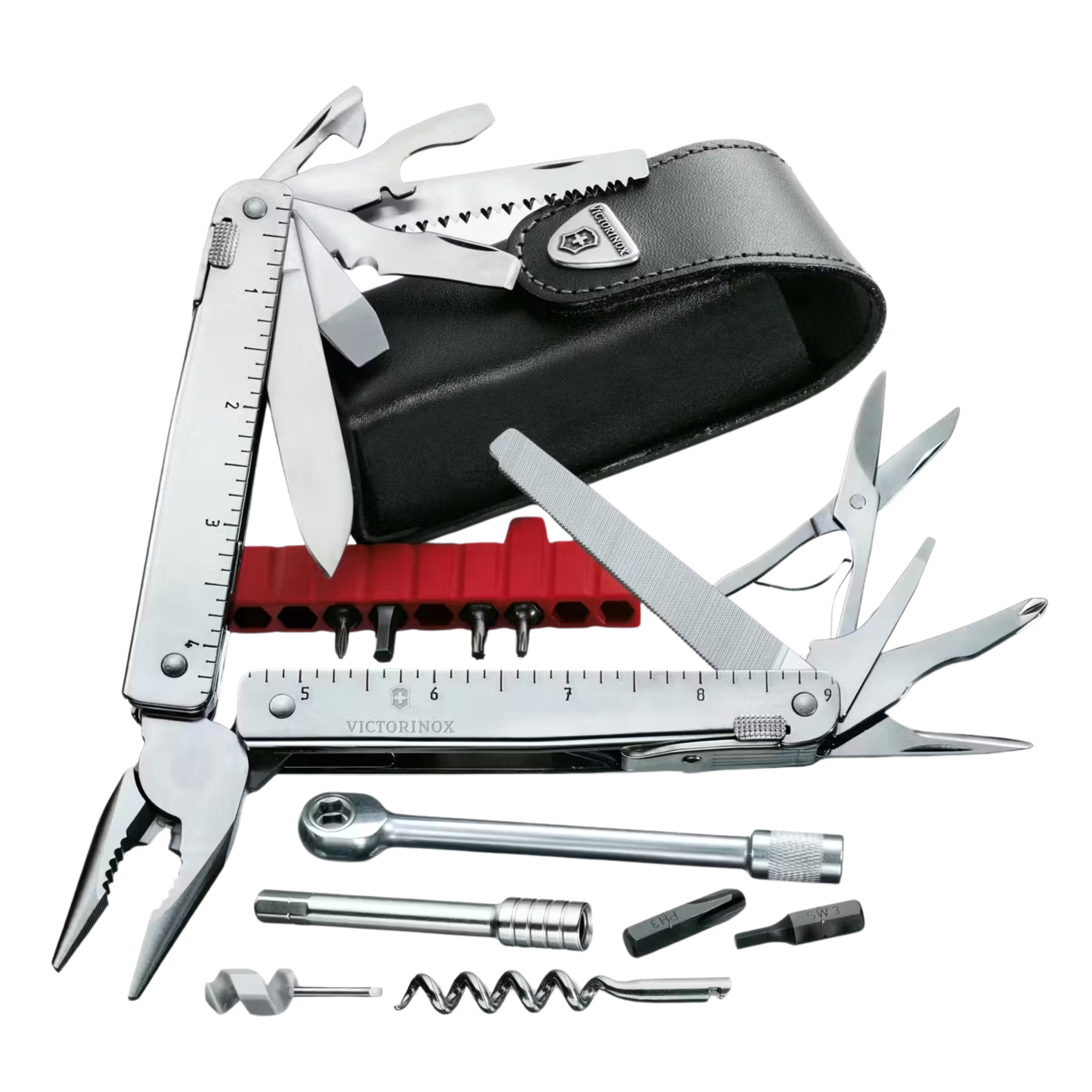 Victorinox Swiss Tool X Plus Ratchet in Leather Pouch, 115 mm