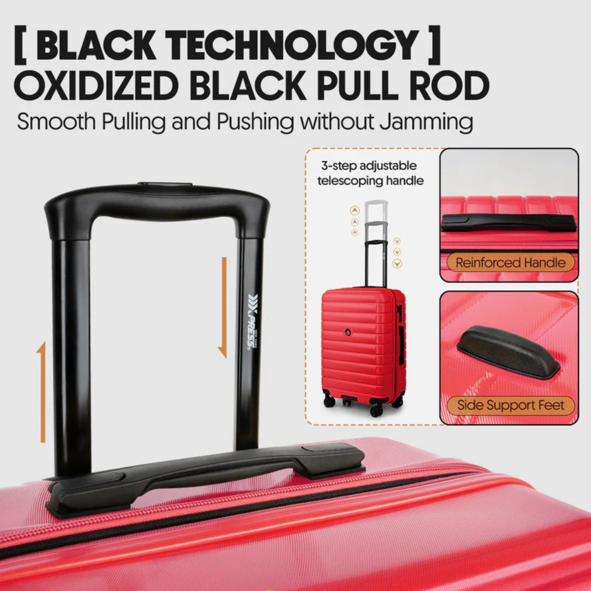 New York Xpress Hard Shell Expandable Luggage Spinner 3 Pc Set