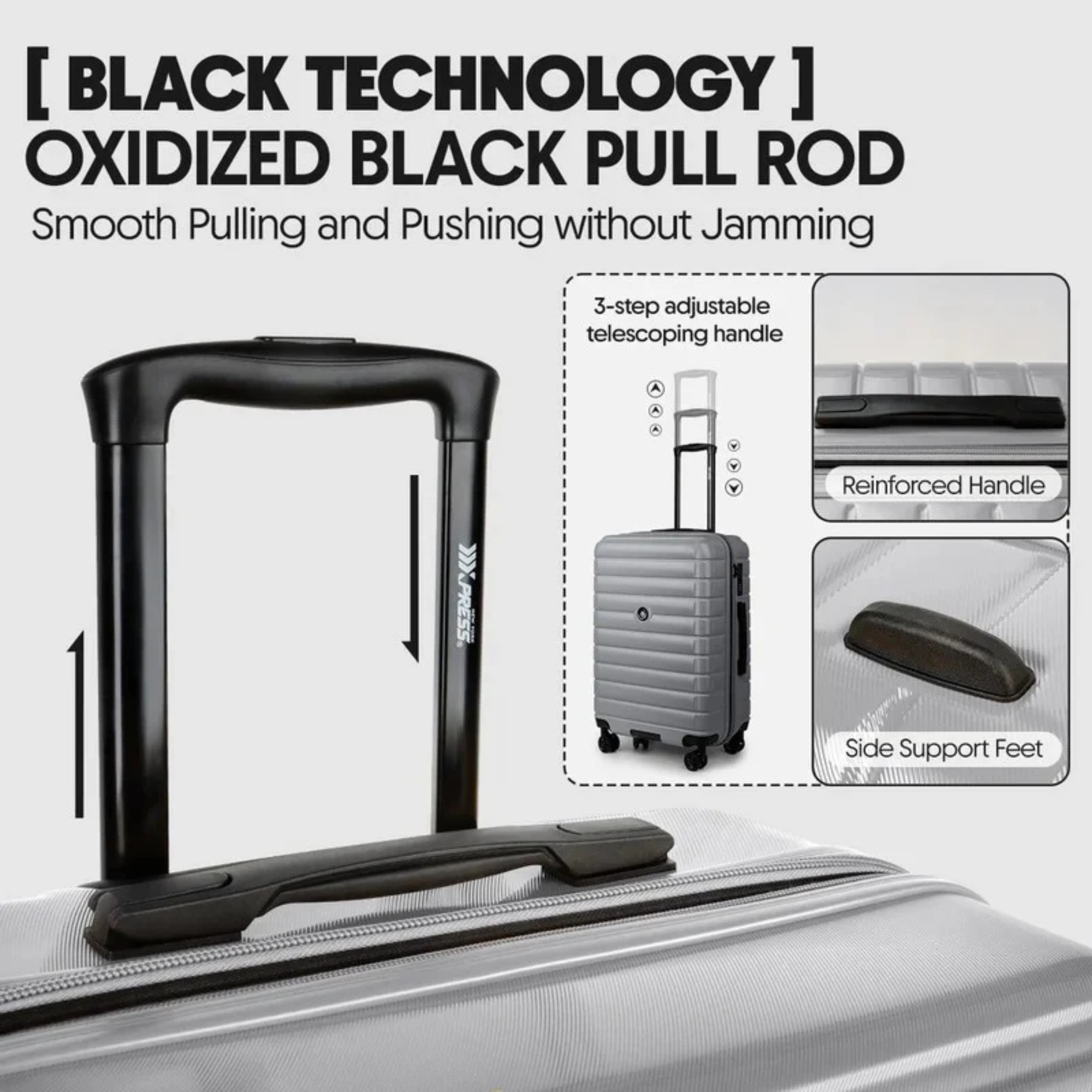New York Xpress Hard Shell Expandable Luggage Spinner 3 Pc Set