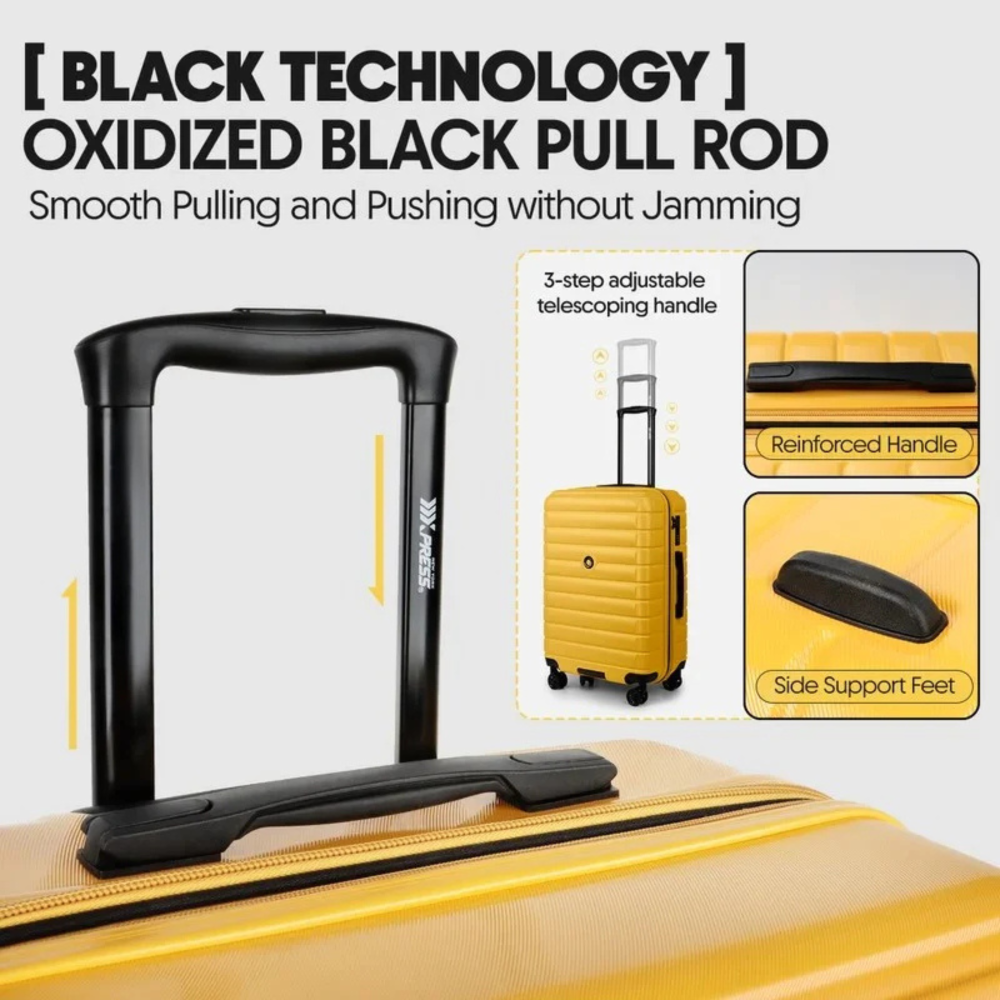 New York Xpress Hard Shell Expandable Luggage Spinner 3 Pc Set