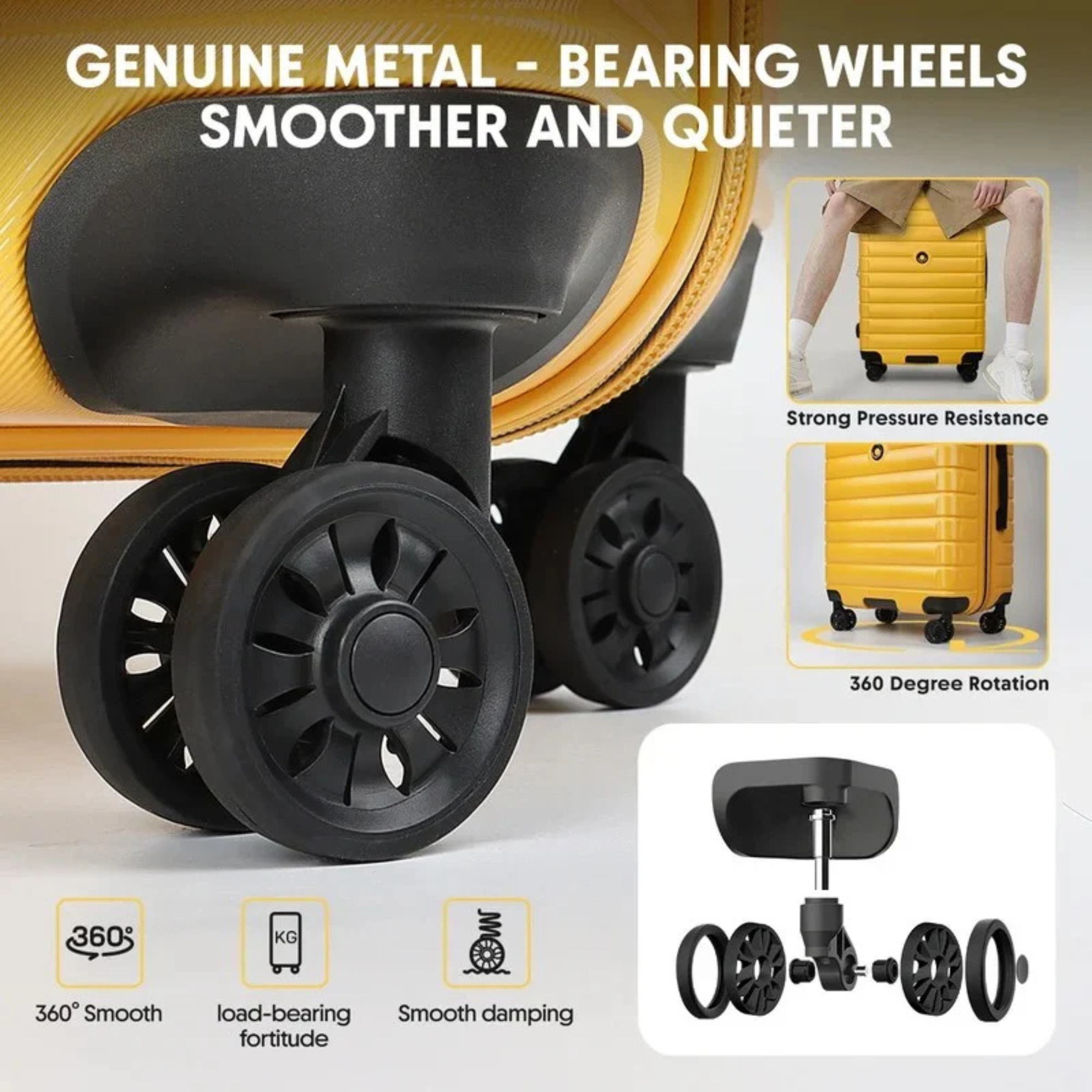 New York Xpress Hard Shell Expandable Luggage Spinner 3 Pc Set