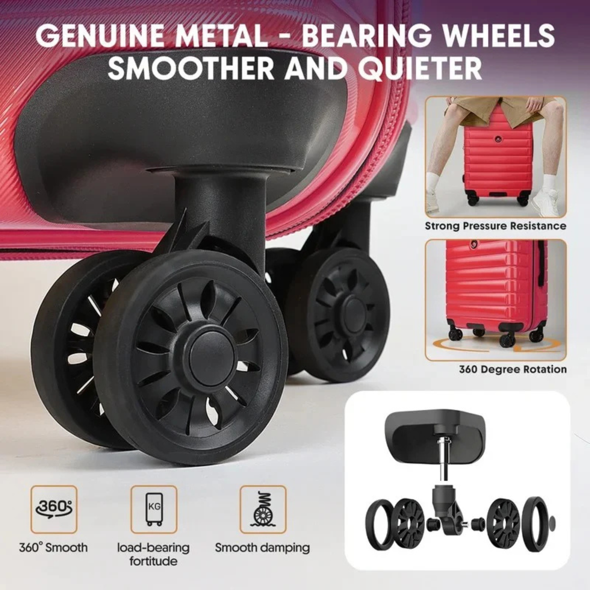 New York Xpress Hard Shell Expandable Luggage Spinner 3 Pc Set