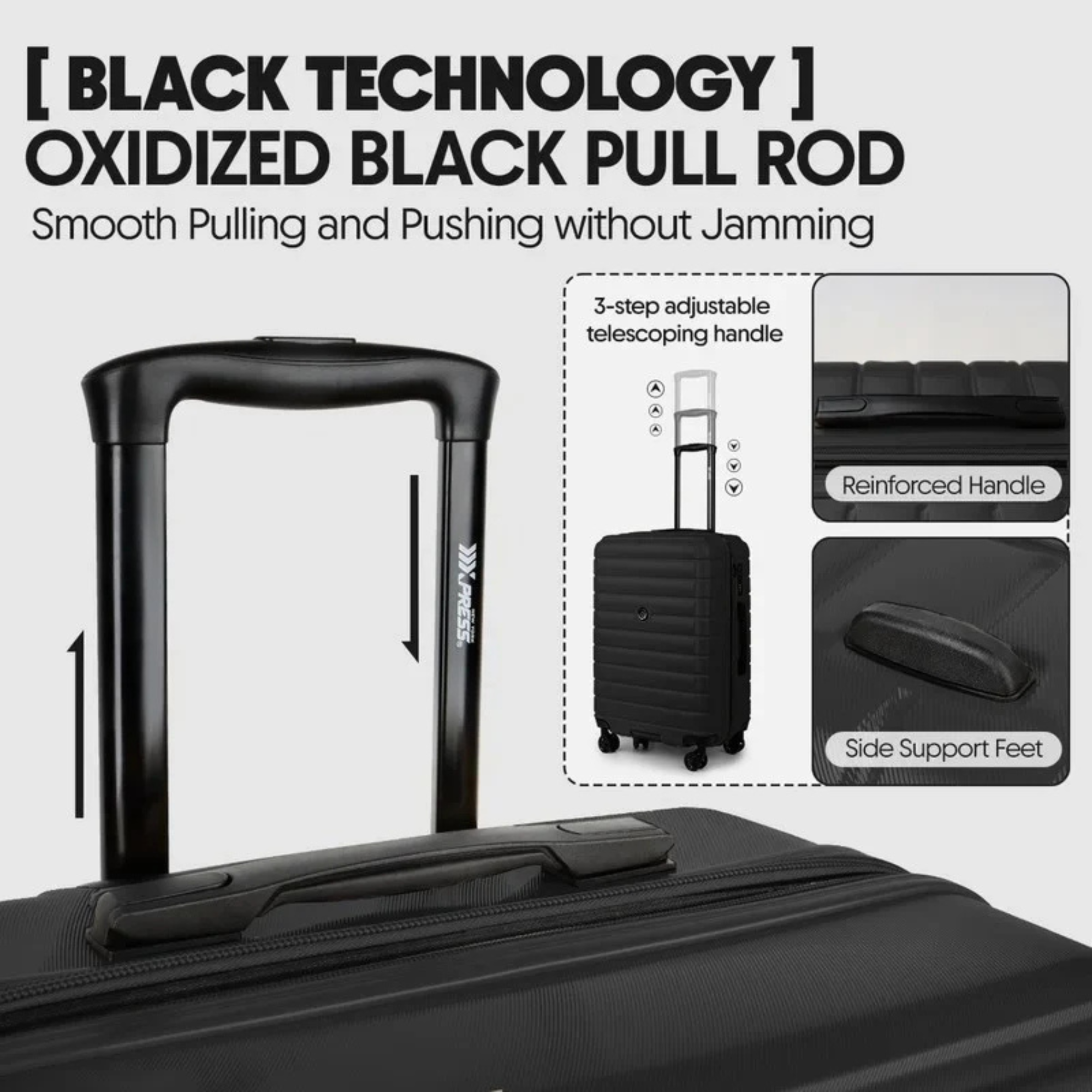 New York Xpress Hard Shell Expandable Luggage Spinner 3 Pc Set