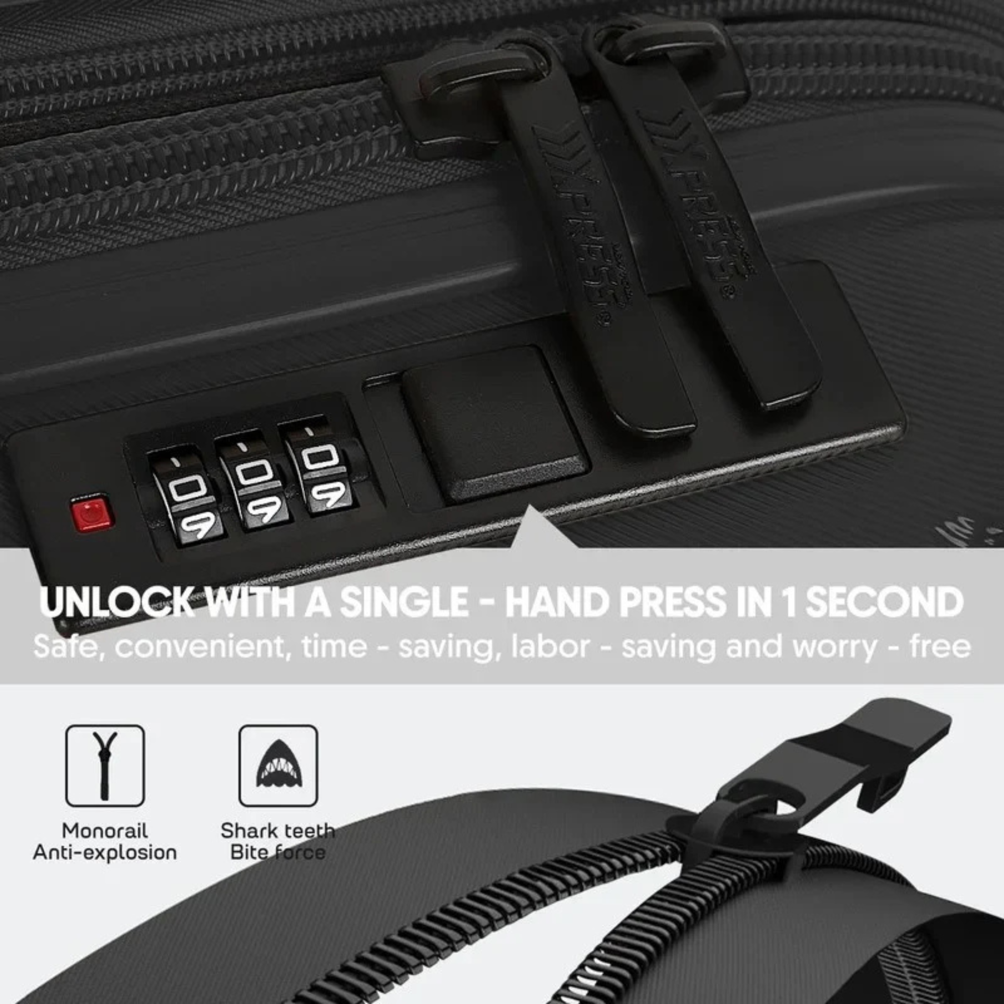 New York Xpress Hard Shell Expandable Luggage Spinner 3 Pc Set