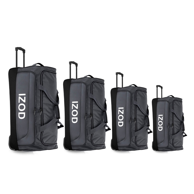 IZOD Katy Lightweight Soft Shell Rolling Duffel Bag with Wheels and Telescopic Handle – Travel-Ready Luggage Duffel