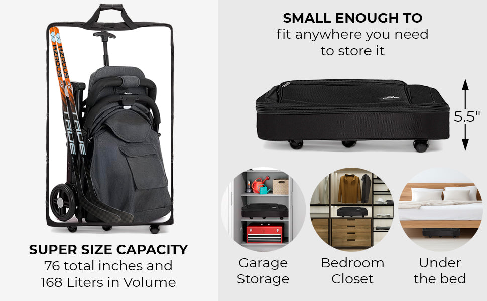 Gabbiano Collapsible Wheel Bag Heavy Duty Moving Bag 36"