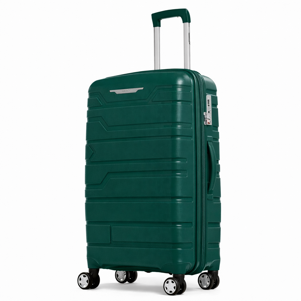 Juego de maletas rígidas Gabbiano con 8 ruedas, de polipropileno multicapa duradero, 3 piezas, 22, 26 y 31 pulgadas