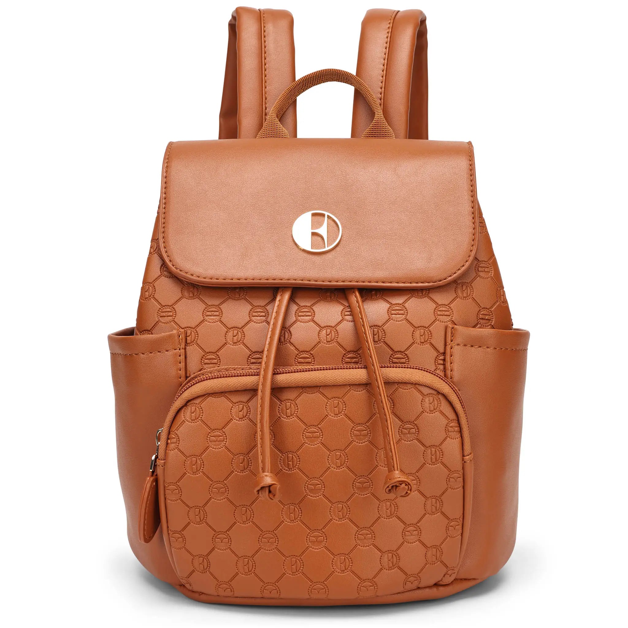 ELLE Luggage 10L Compass Vegan Leather Monogram Mini Backpack