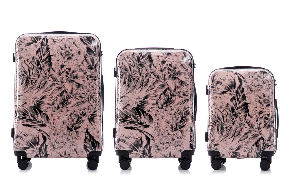 Multi-color Design ABS Hard Shell Lightweight with 360° Dual Spinning Wheels & Combo Lock – Includes 28", 24", 20" 3-Piece Luggage Set - Forest