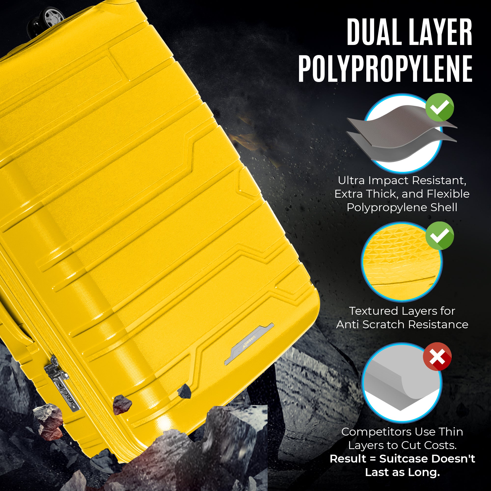 Gabbiano Spectra PP Hardside Spinner