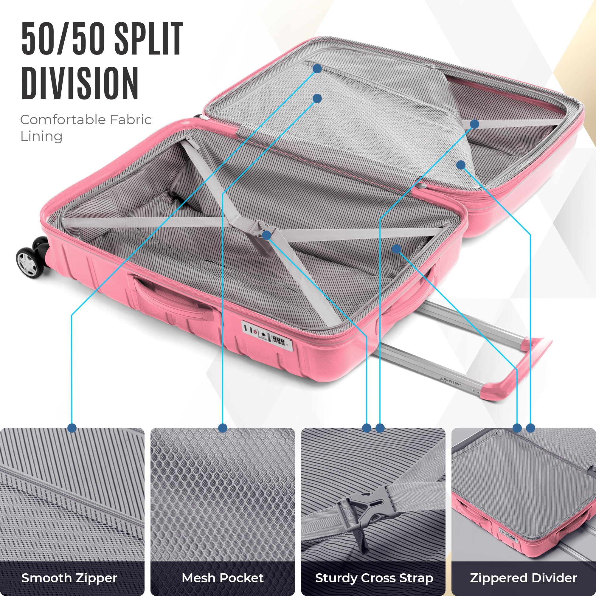 Gabbiano Spectra Collection 3 Pc Luggage Set