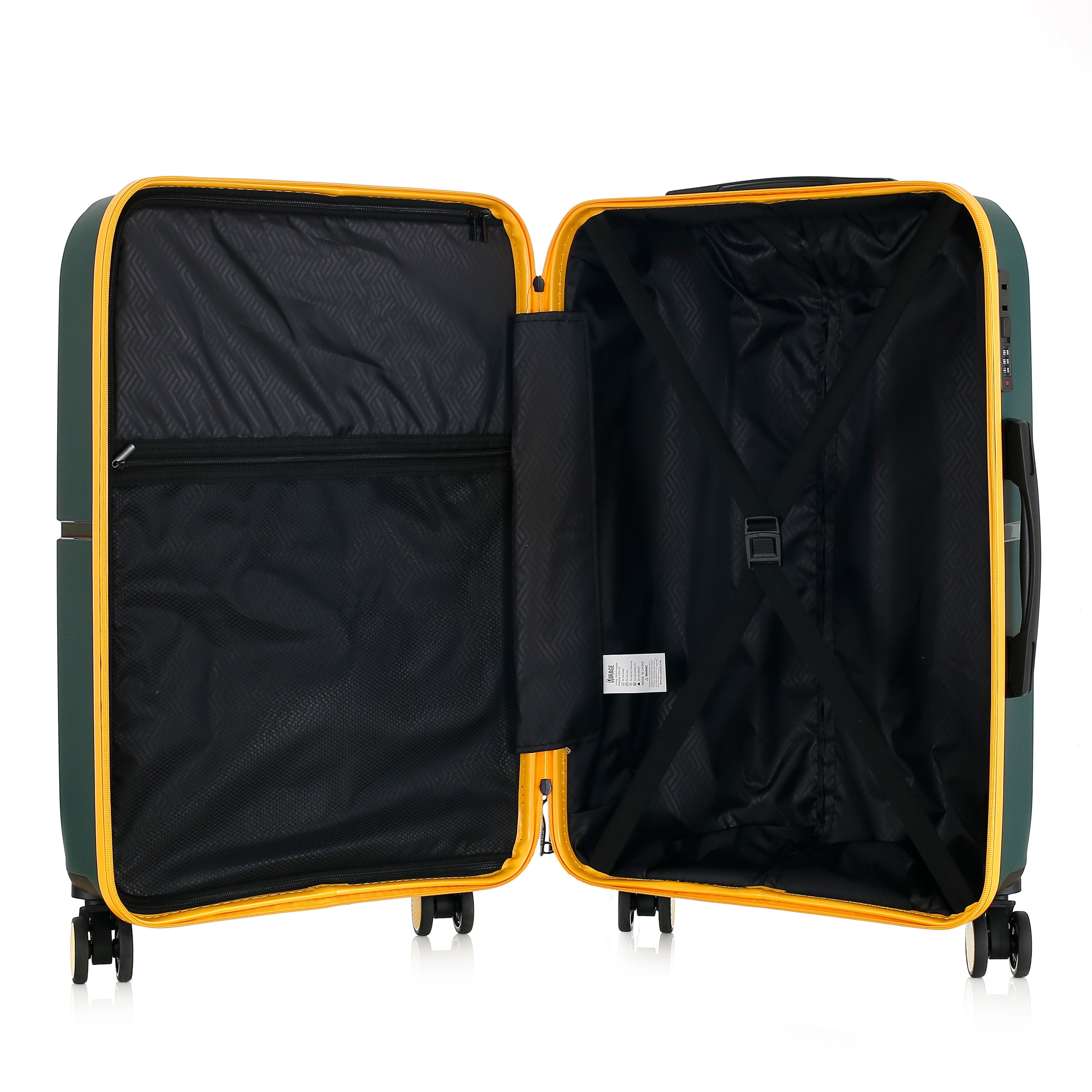 GALA 3-Piece Luggage Set – Polypropylene Hardshell, Lightweight, 360° Dual Spinning Wheels, Combo Lock - 20", 24", 28"