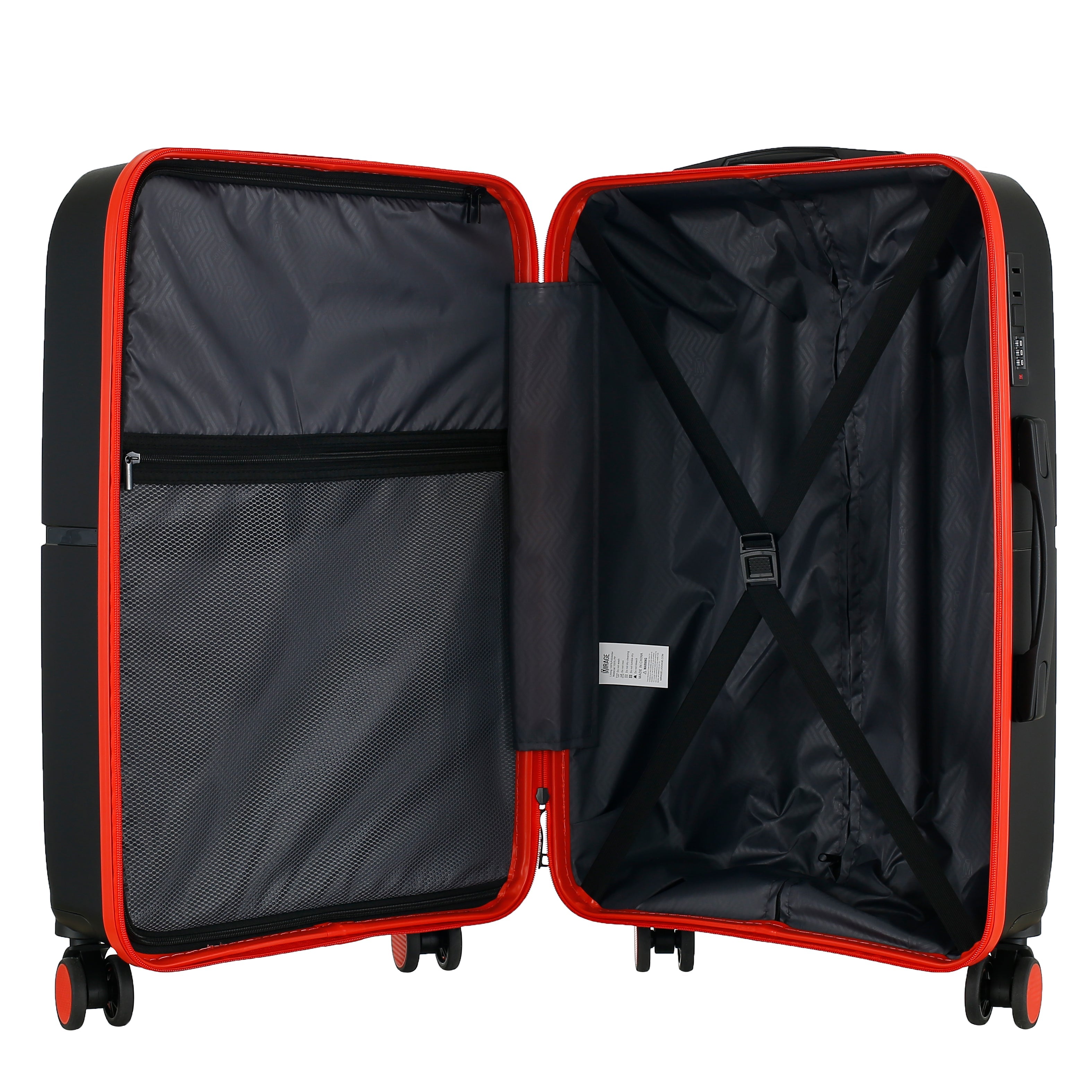 GALA 3-Piece Luggage Set – Polypropylene Hardshell, Lightweight, 360° Dual Spinning Wheels, Combo Lock - 20", 24", 28"