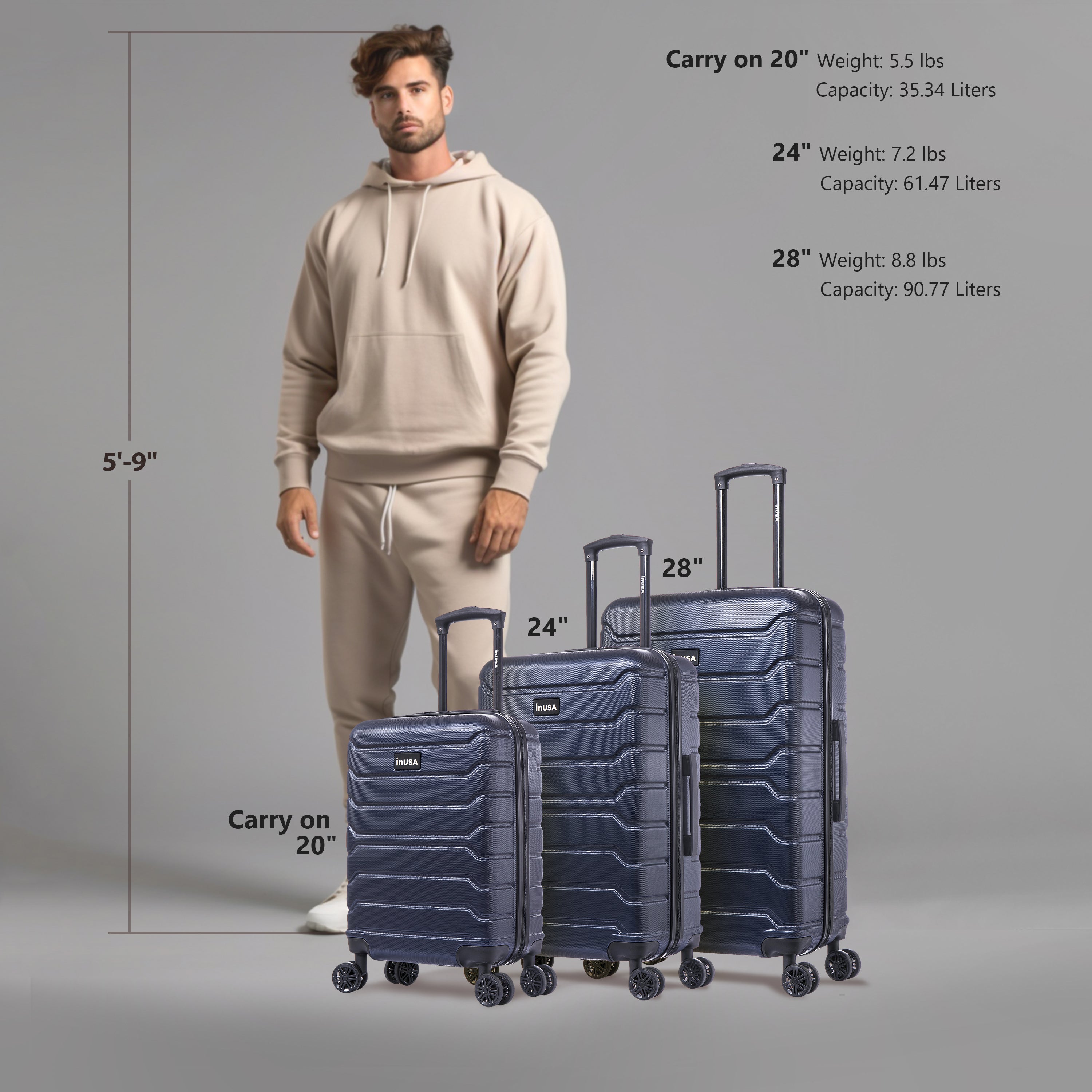 Trend 3 Piece Set 20''/24''/28''
