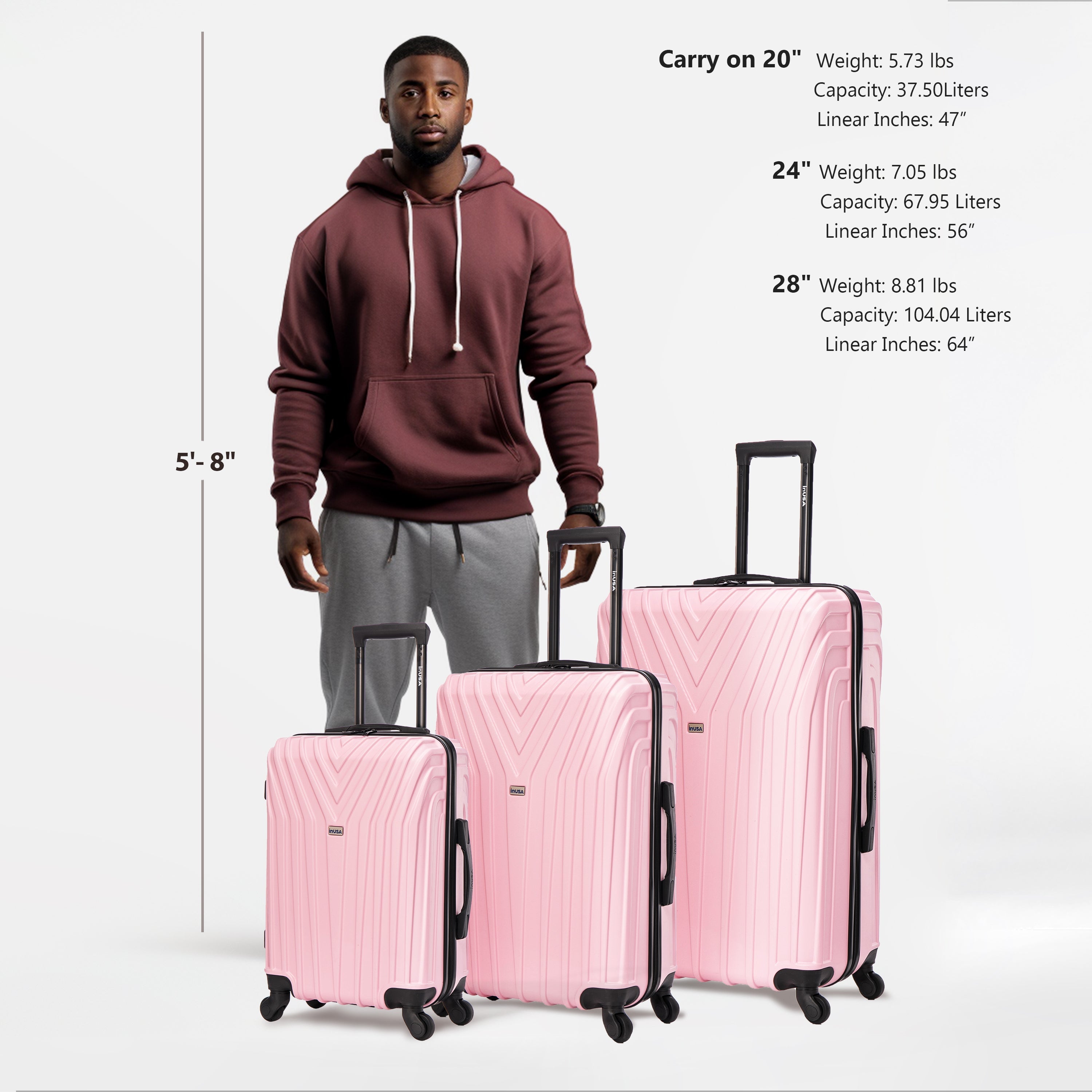 Vasty 3 Piece Set 20''/24''/28''