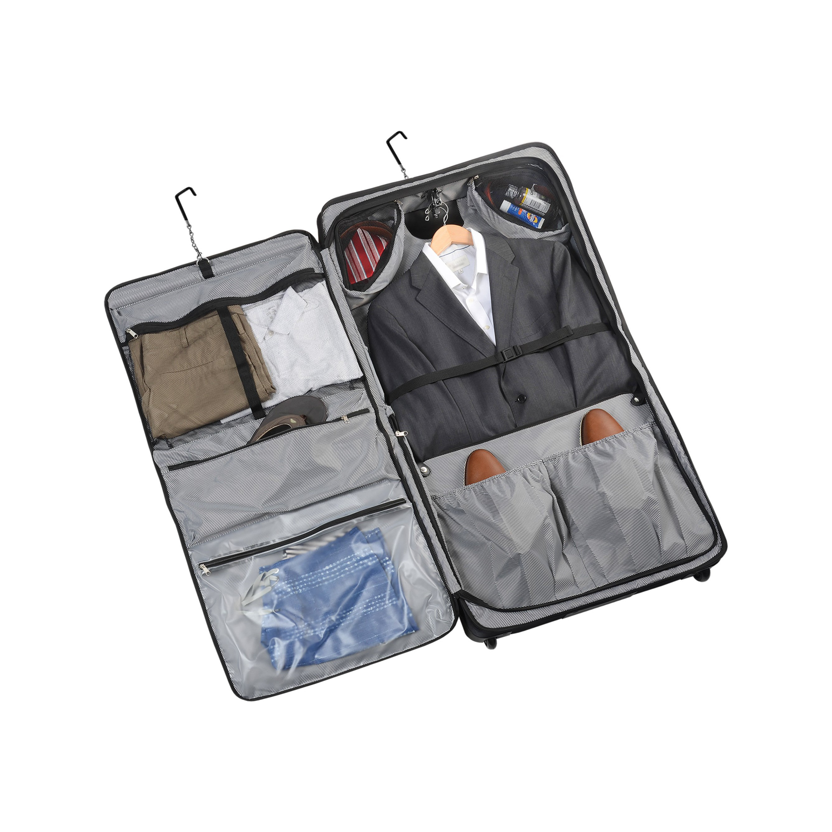 WallyBags Premium Wheeled Garment Bag with Multiple Pockets 45"