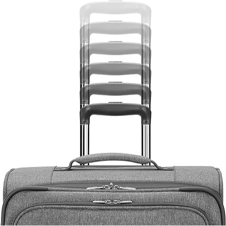 American Tourister Whim Softside Expandable Luggage with Spinners, Black, 2PC SET (Carry-on/Medium)