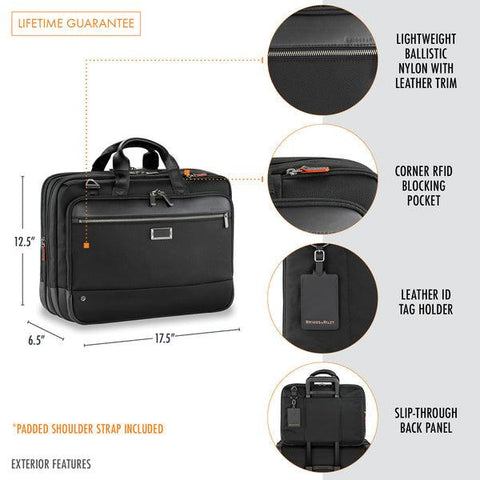 @Work Large Expandable Briefcase - Voyage Luggage