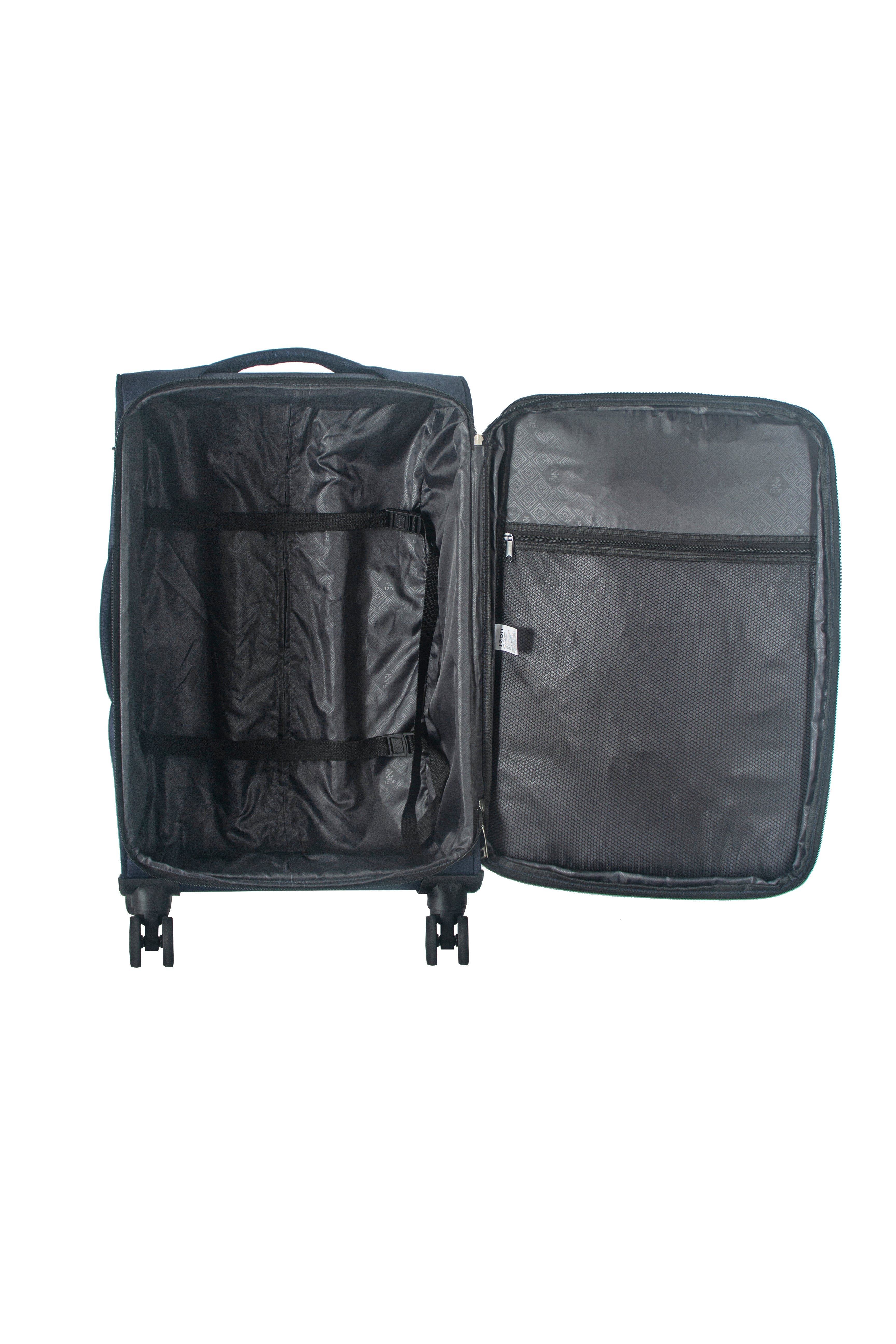 IZOD River Soft Shell Lightweight Expandable 360 Dual Spinning Wheels Combo Lock 28", 24", 20" 3 Piece Luggage Set