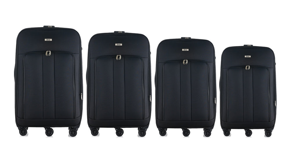Sean Soft side Lightweight Expandable with 360° Dual Spinning Wheels and Combo Lock – Includes 32", 28", 24", 20" 4-Piece Luggage Set