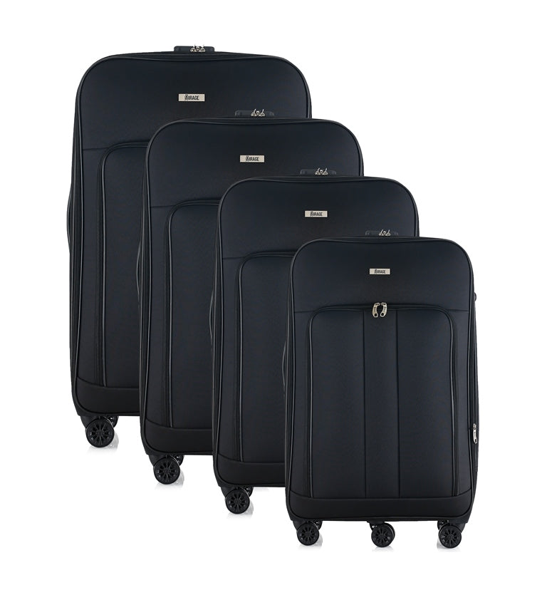 Sean Soft side Lightweight Expandable with 360° Dual Spinning Wheels and Combo Lock – Includes 32", 28", 24", 20" 4-Piece Luggage Set