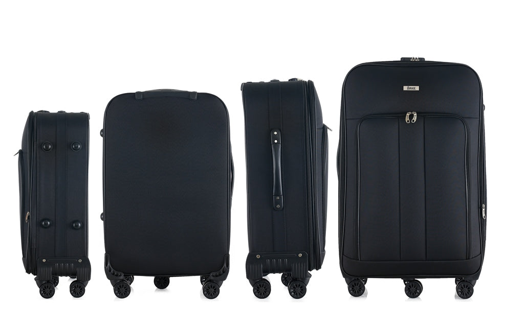 Sean Soft side Lightweight Expandable with 360° Dual Spinning Wheels and Combo Lock – Includes 32", 28", 24", 20" 4-Piece Luggage Set