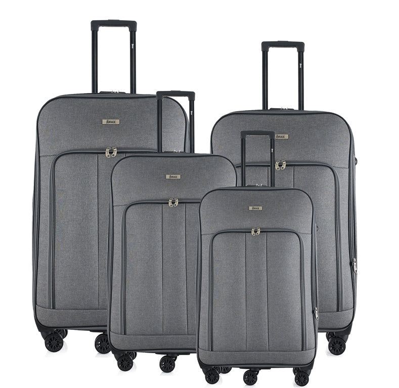Sean Soft side Lightweight Expandable with 360° Dual Spinning Wheels and Combo Lock – Includes 32", 28", 24", 20" 4-Piece Luggage Set