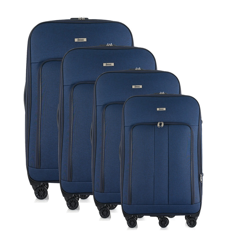 Sean Soft side Lightweight Expandable with 360° Dual Spinning Wheels and Combo Lock – Includes 32", 28", 24", 20" 4-Piece Luggage Set