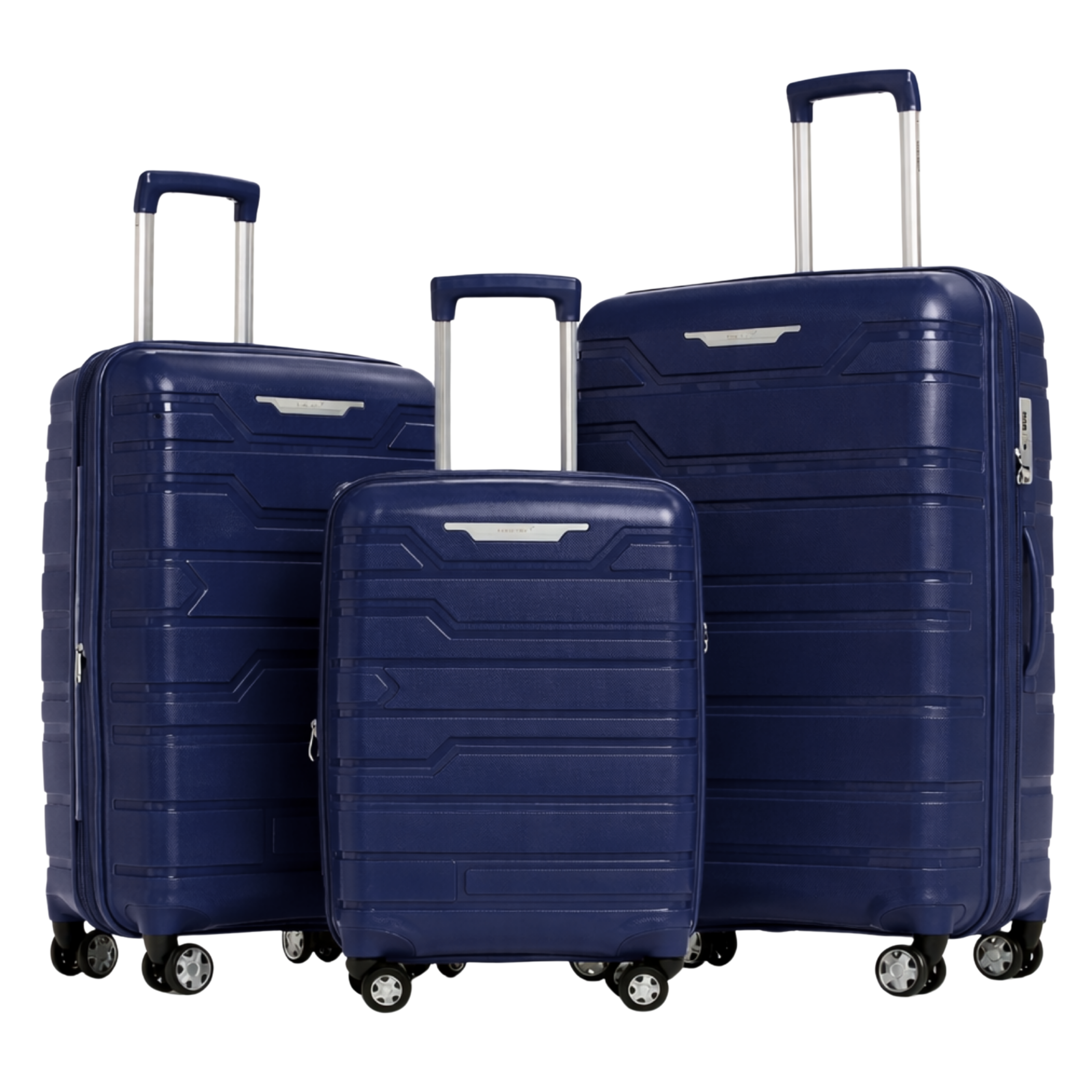 Juego de maletas rígidas Gabbiano con 8 ruedas, de polipropileno multicapa duradero, 3 piezas, 22, 26 y 31 pulgadas