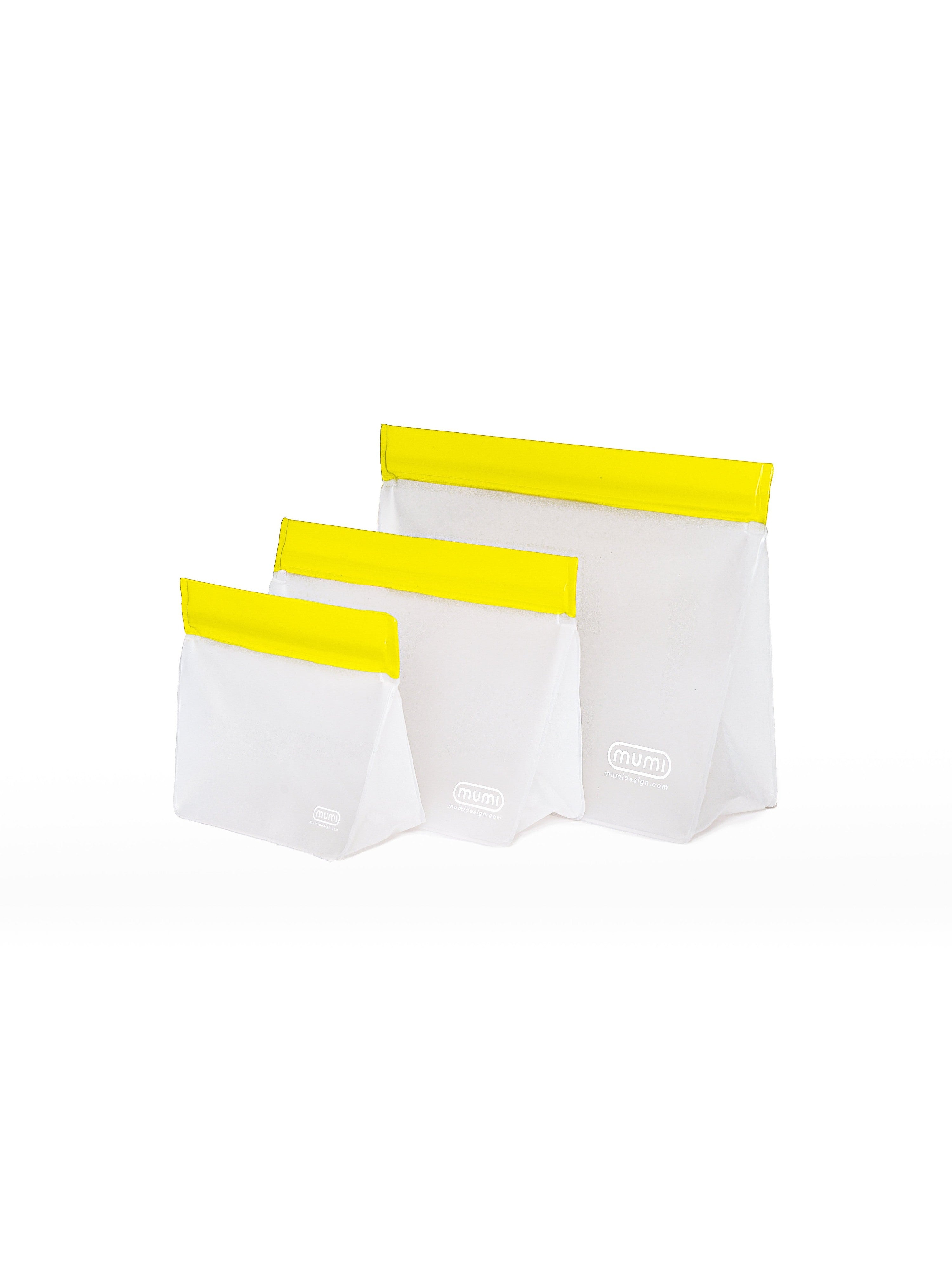 Bolsas reutilizables con cierre de cremallera (juego de 3)