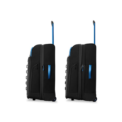 High Sierra Hi-Life Medium Wheeled Duffel Black/Blue side profile