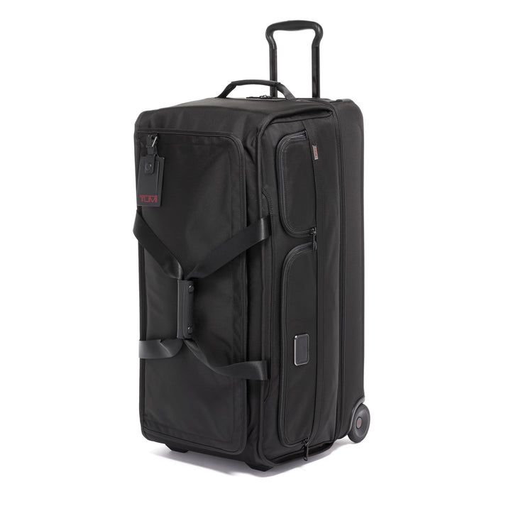 Tumi Alpha 3 Large Split 2 Wheeled Duffel Bag Black 3/4 front