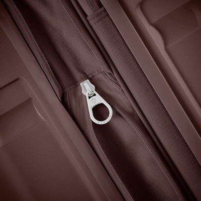 Samsonite Outline Pro cocoa chocolate mauve 22" carry-on hardside spinner, studio view 165
