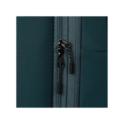 High Sierra Hi-Life Medium Wheeled Duffel Green/Yellow zipper and ripstop fabric detail
