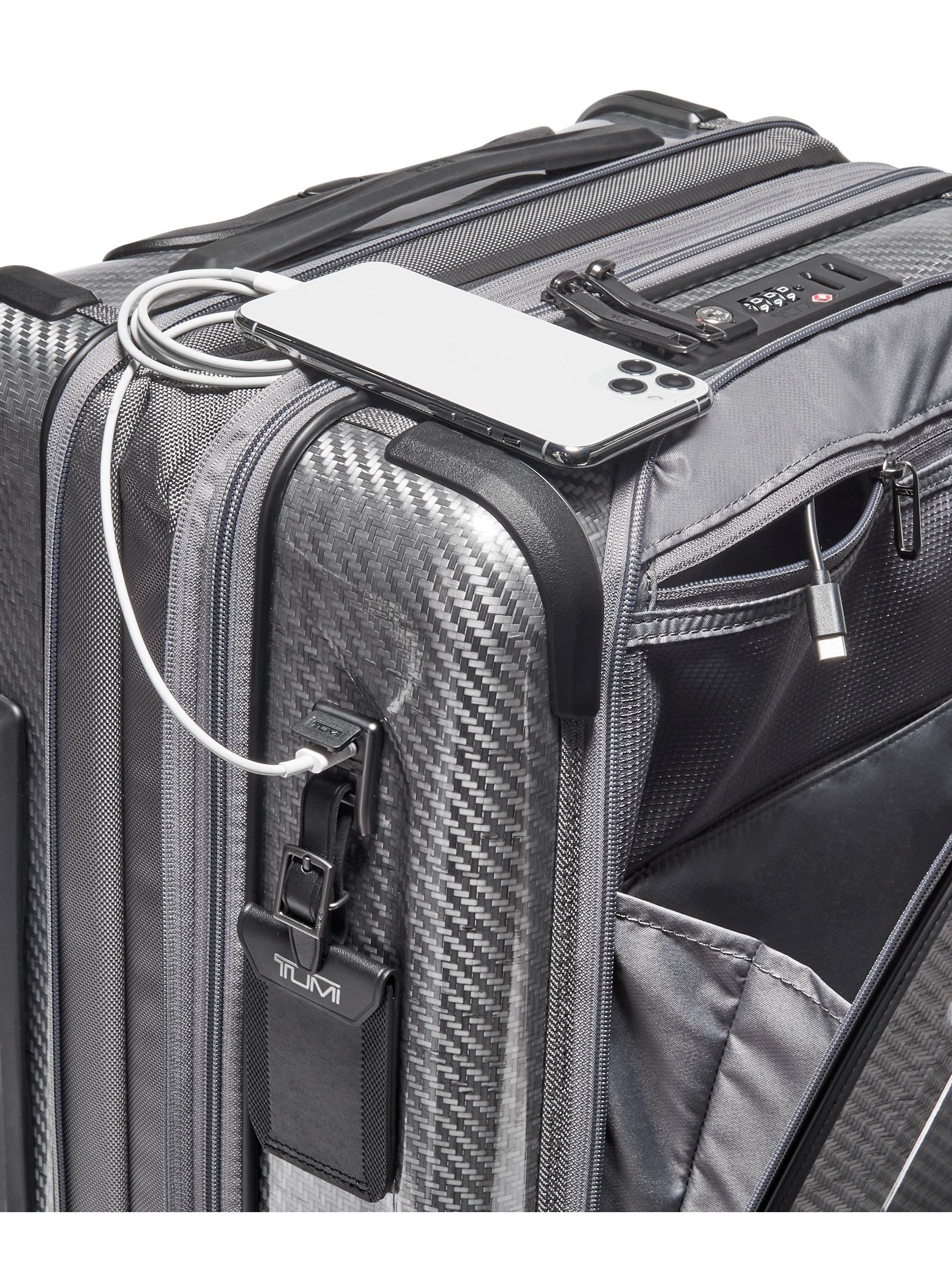 Tegra Lite Front Pocket Expandable Spinner Suitcase