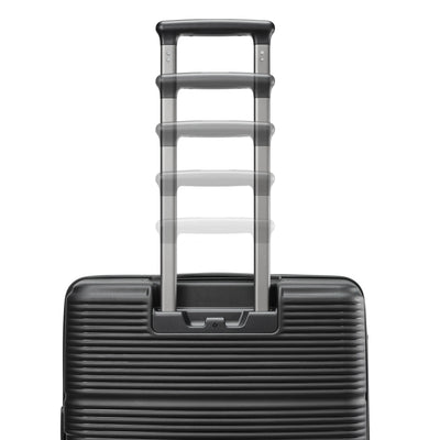 Samsonite Paralux Global black carry-on hardside spinner, handle 74