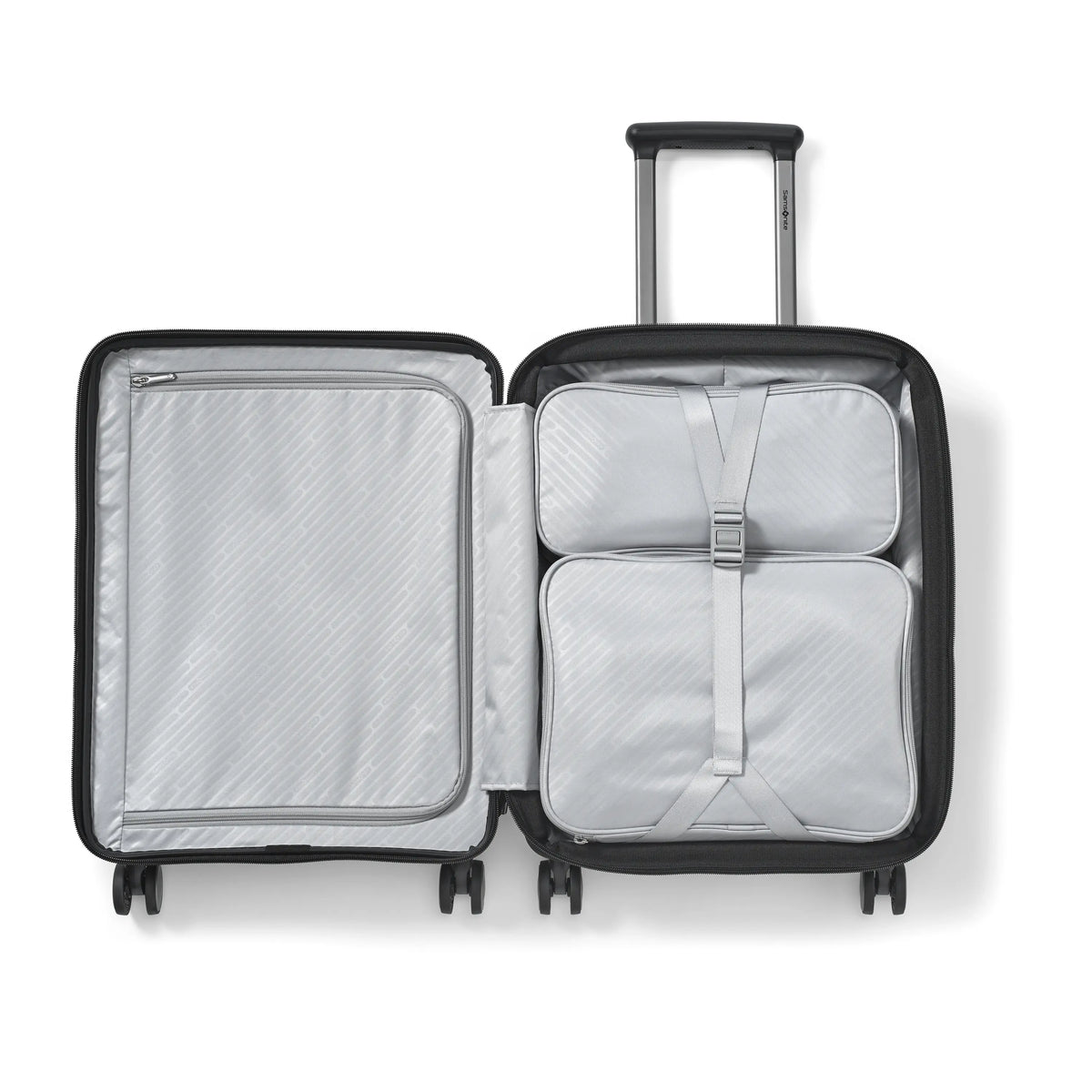 Samsonite Paralux Global black carry-on hardside spinner, interior 1 