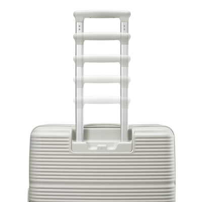 Samsonite Paralux Global stone grey carry-on hardside spinner, telescoping handle close-up