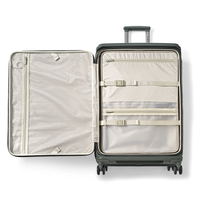 Samsonite Paralux olive large checked hardside spinner, interior 2 